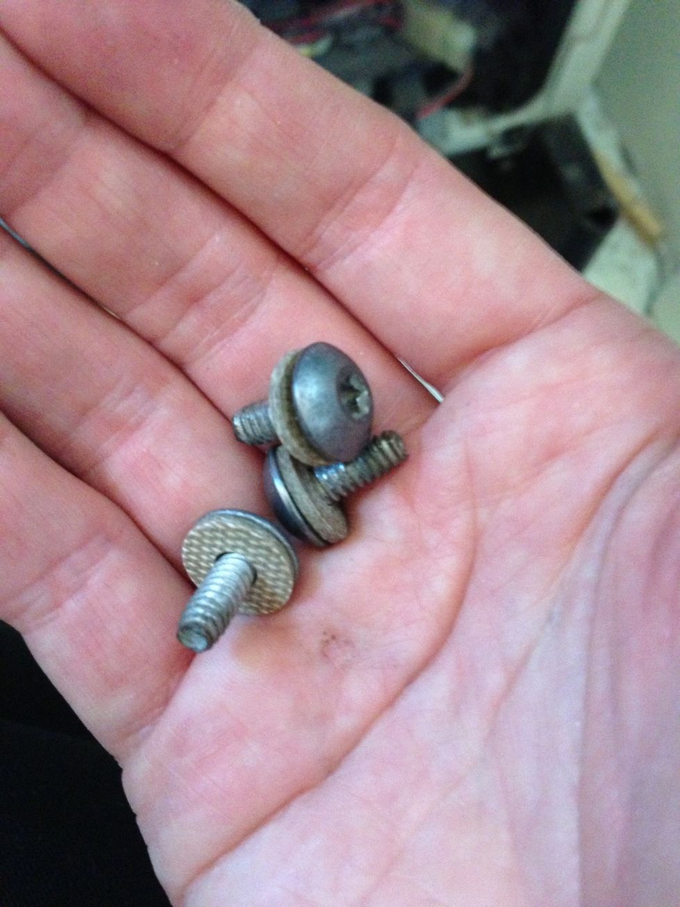 Just FYI, they look like this. Don't lose these, you'll need them for reassembly.