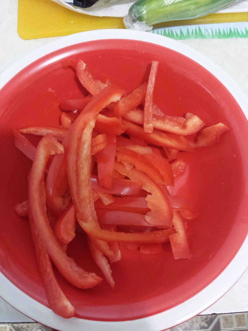 Just like this. Then put it in a bowl.