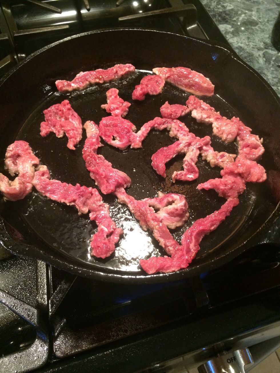 Just like this. We need to fry the beef not steam them. Lol\ud83d\ude0b