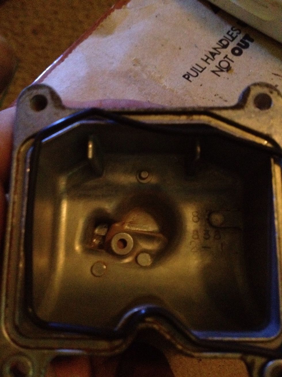 Just line it up and work it in. It will want to pop out, but keep at it and it will stay in place. Put this back on and screw it back in. A bit of thread glue will ensure it doesn't vibrate loose