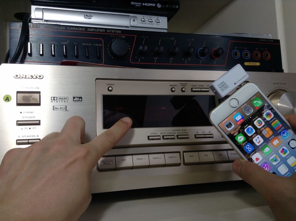 Just make sure the setting on the Music Transmitter for iPhone is matching the preset setting on the FM radio.