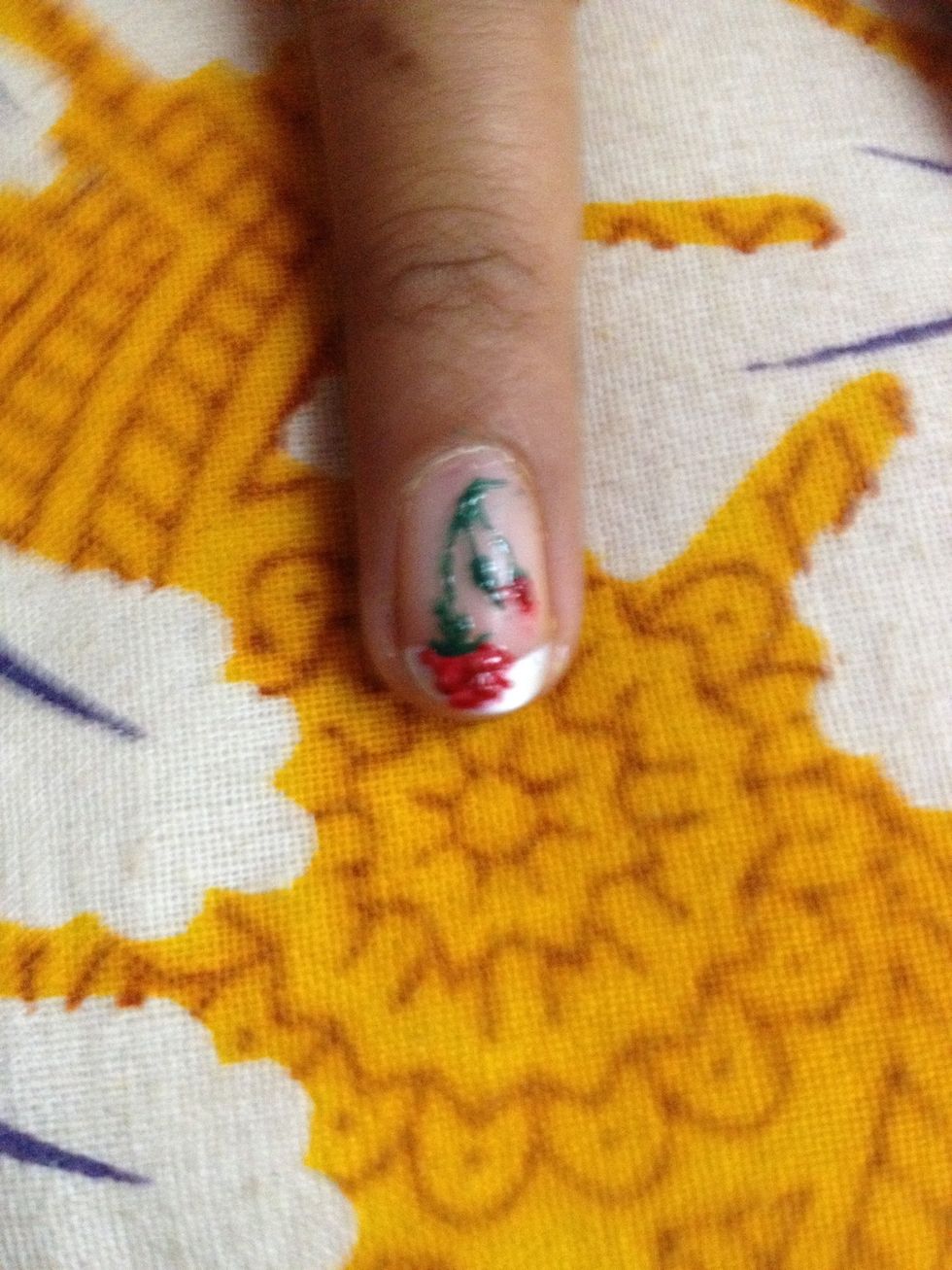 Just outline with a darker shade..make uneven petals