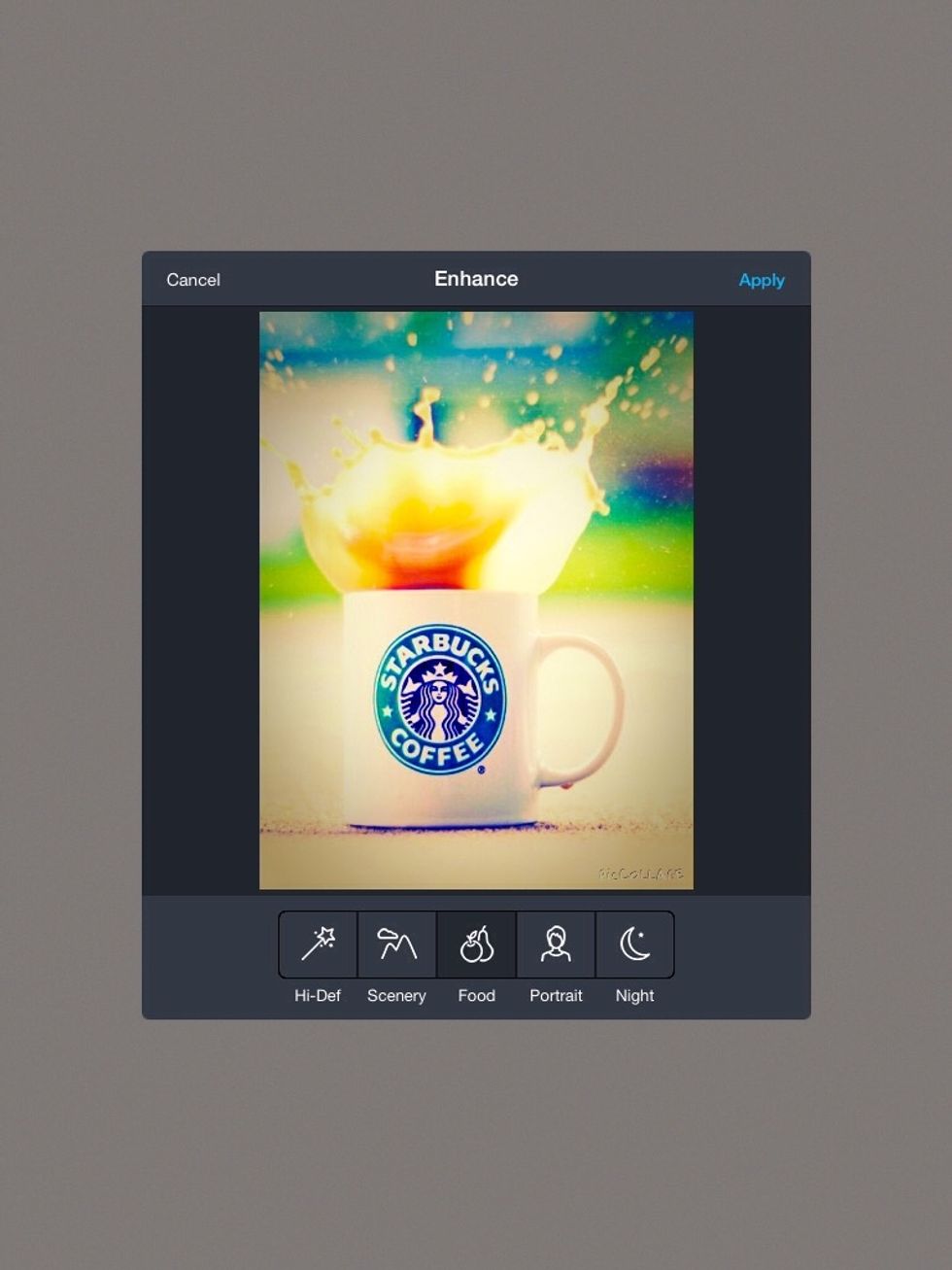 Just play with all the effects! So fun!