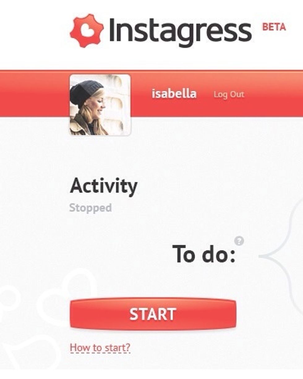 Just push the red button to start your activity!