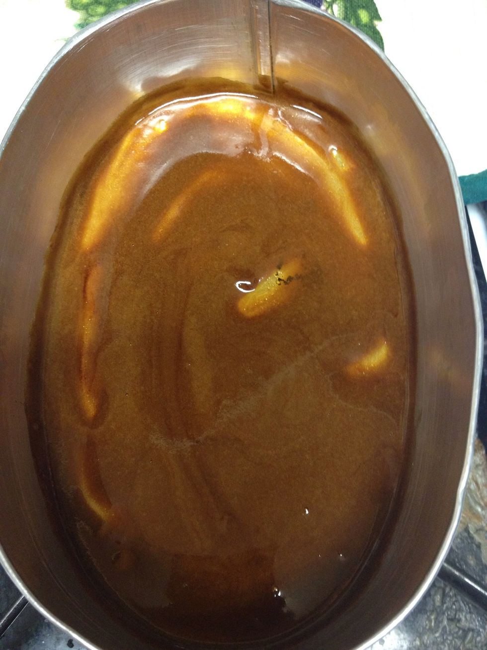 Just spread it quickly to the whole bottom