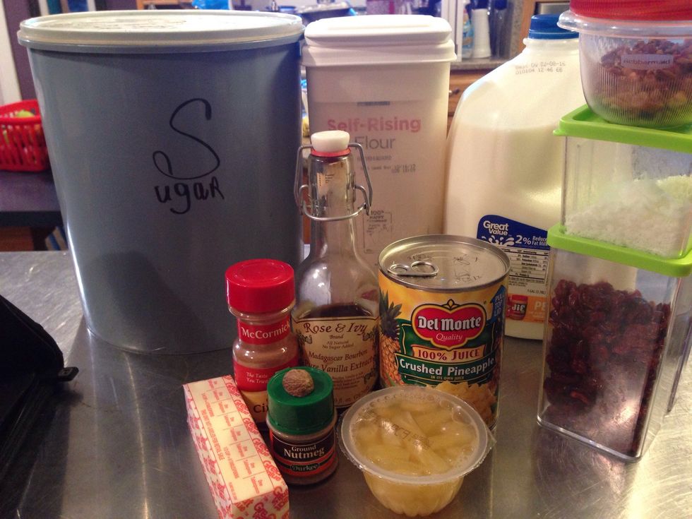 Just to give you a visual of brands that are used in this recipe. Other spices and goodies are shown here as suggestions for variations in fruit cobbler.