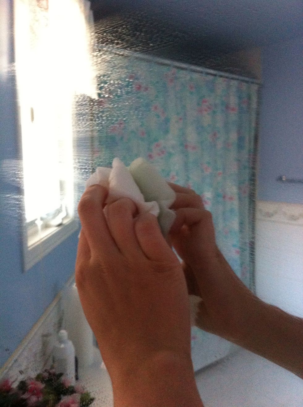 Just wipe over a few more times with the paper towel, make sure it is in the same left to right motion!