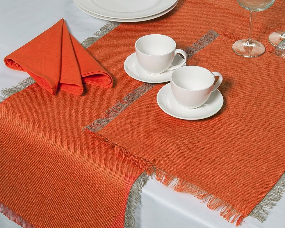 Jute Reversible Runner With Fringes, Shop Now:- https://www.maddhome.com/table-runners/jute-reversible-runner-with-fringes-1612.html