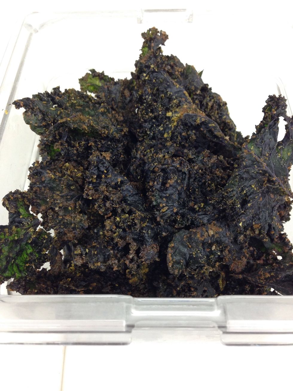 Kale chips will be crunchy all the way through.