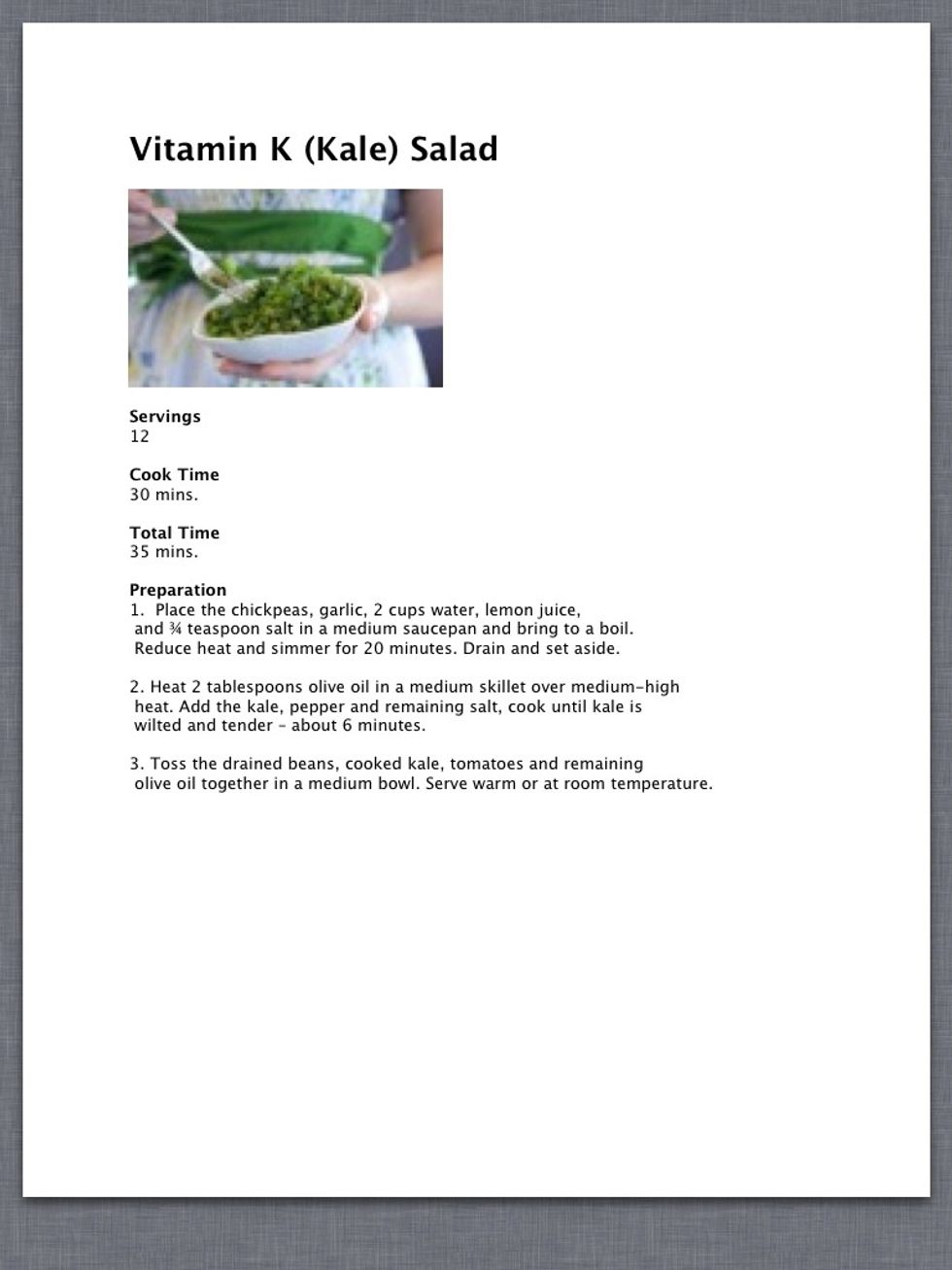 Kale salad recipe