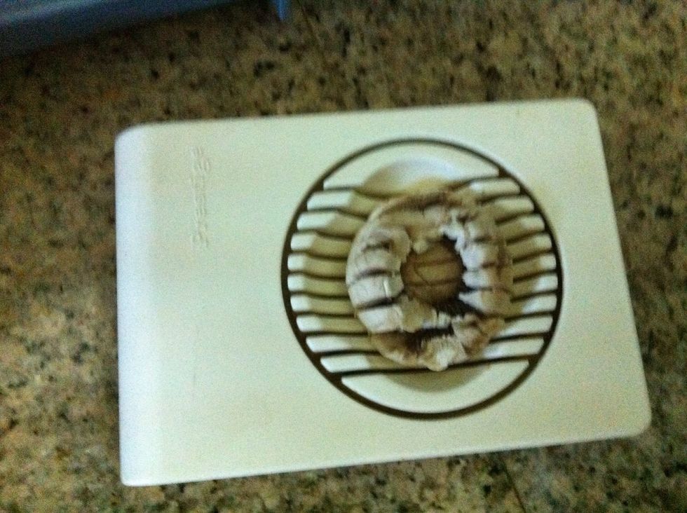 KAPAW! Evenly sliced shrooms!