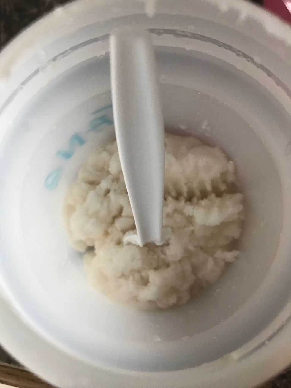 Keep a fork in there so whoever you give it to can get it out easy