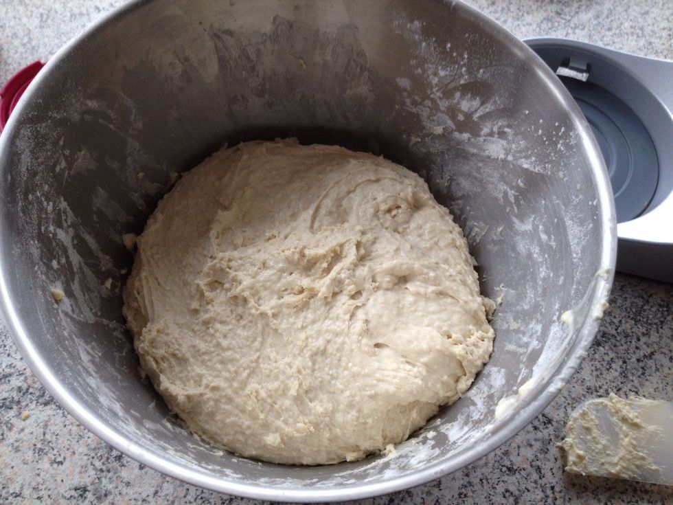 Keep adding a bit of flour at a time until the dough is smooth. If the dough is too wet; add a bit of extra flour
