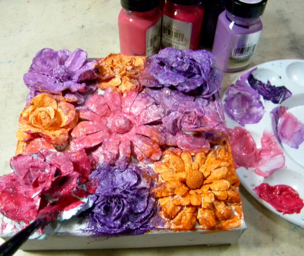Keep adding color until you love it.  Make sure the background is covered and no white is showing.