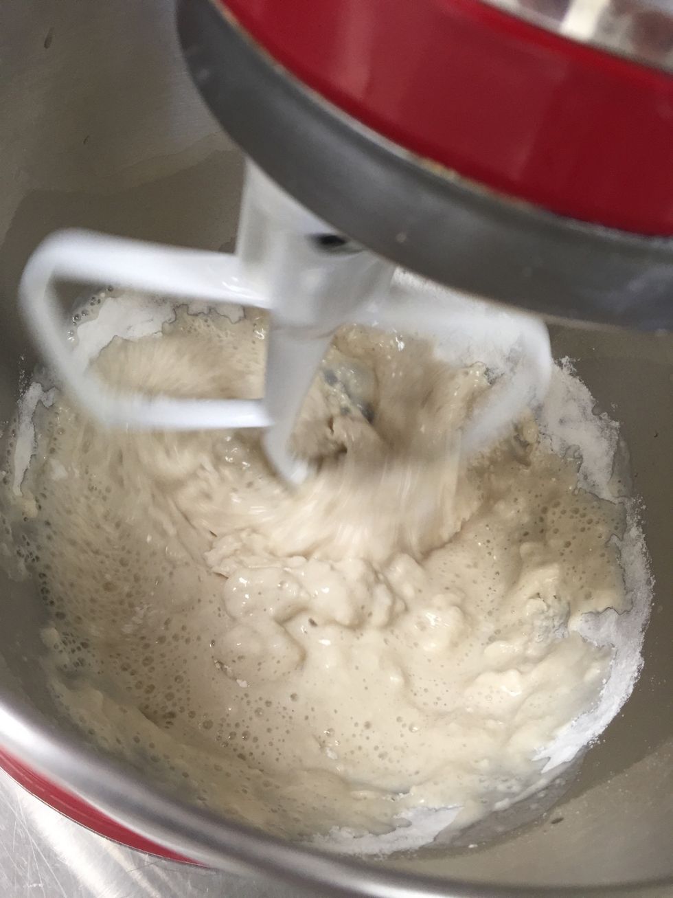 Keep adding more and more of the flour until the dough is easy to handle. Note: You may not use all of the dough.