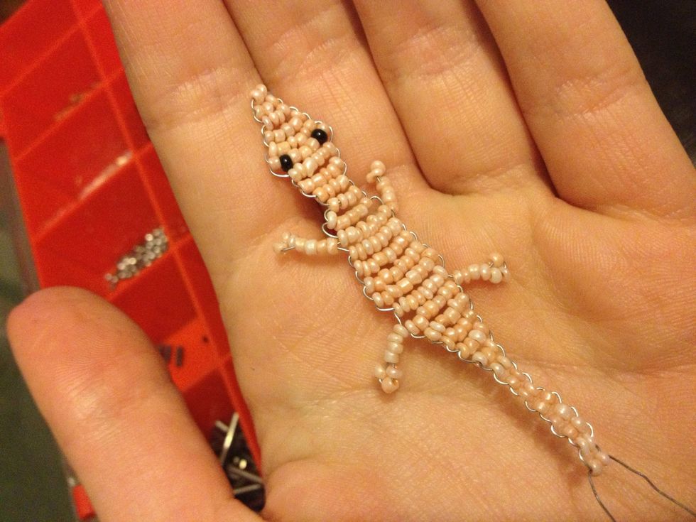 Keep adding rows of 2 until your tail is the right length :)