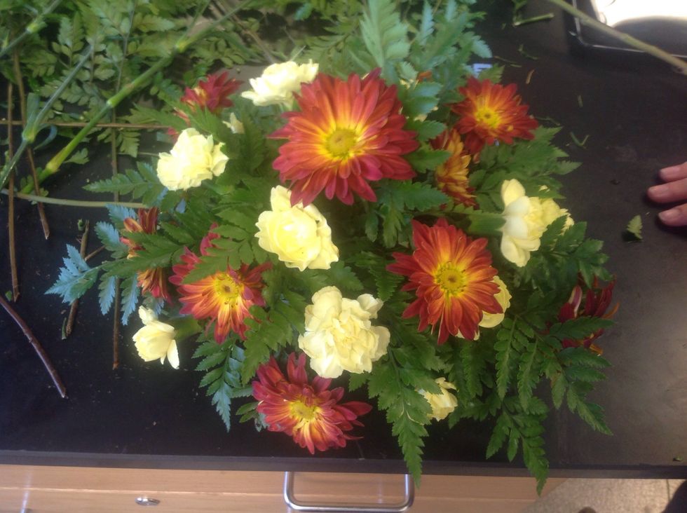 Keep adding until your arrangement looks full