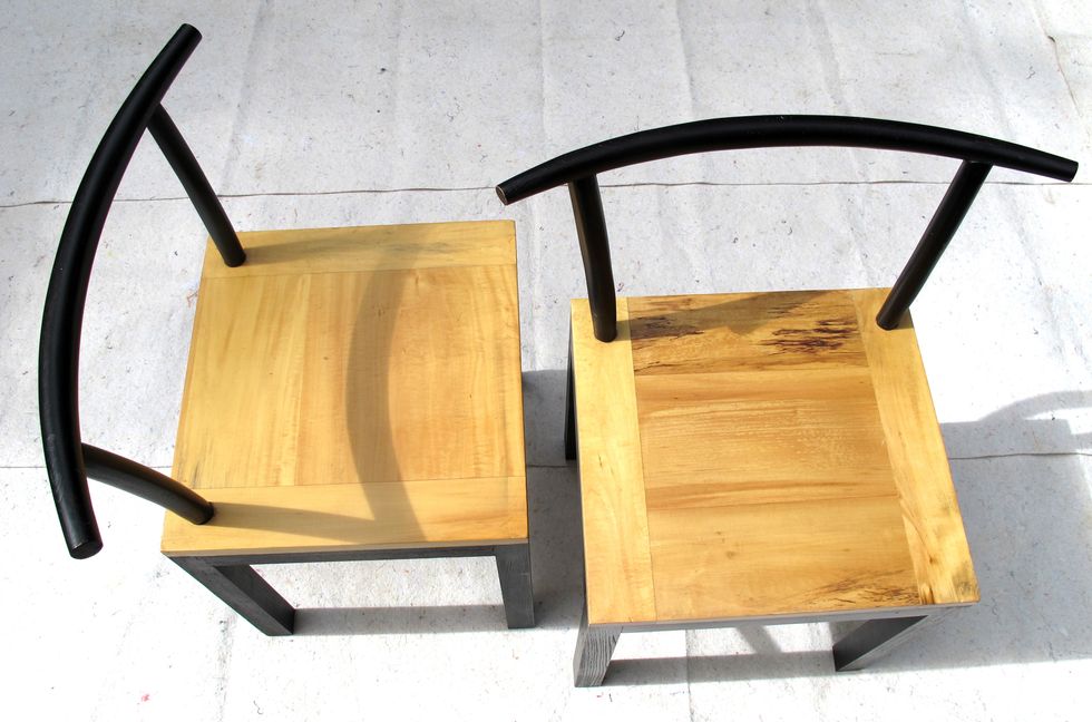 Keep an eye out for a pair of interesting-shaped chairs when visiting your favorite flea markets and second-hand stores.