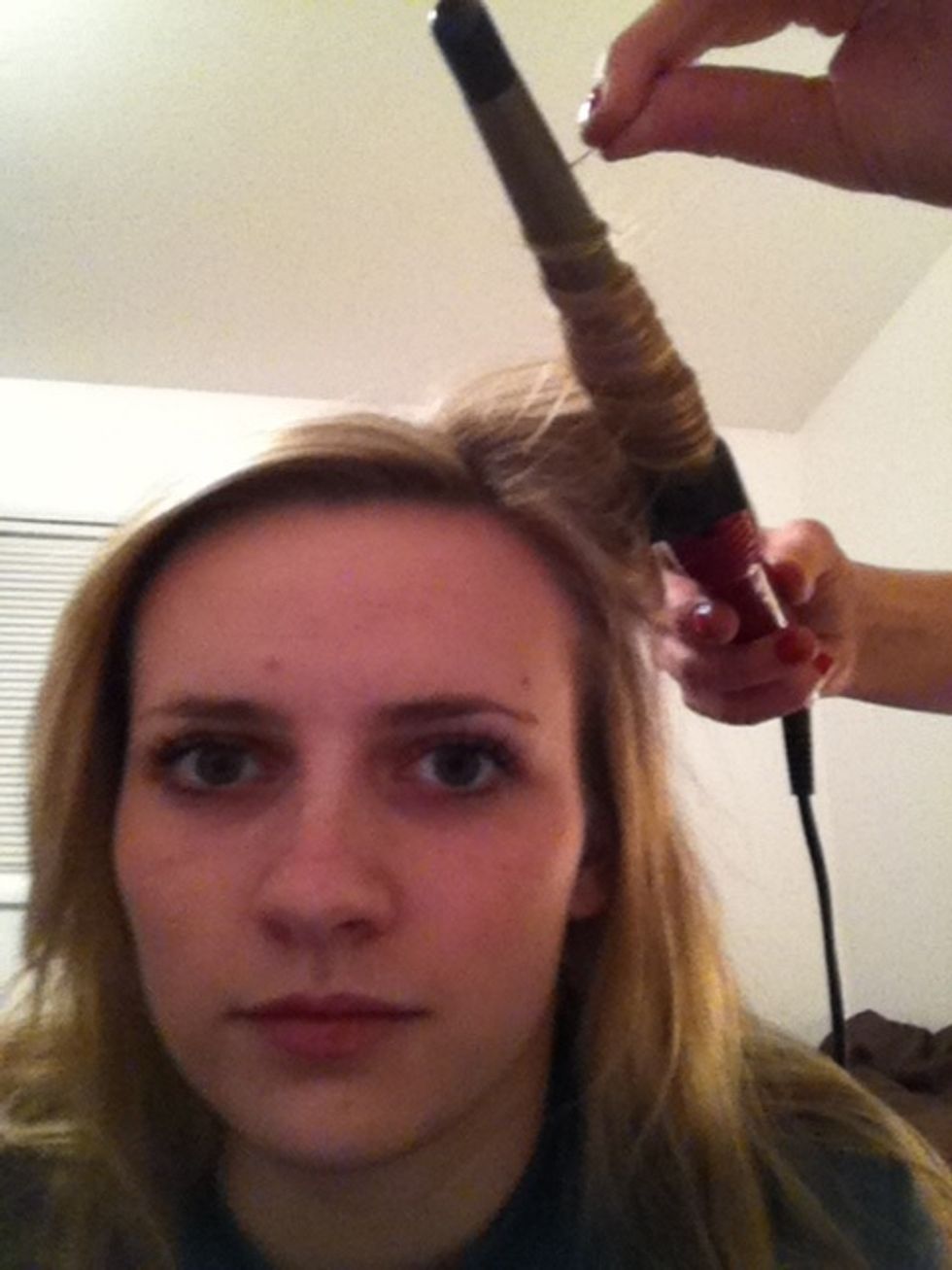 Keep curling iron on hair for 4-5 seconds so it's not a tight curl