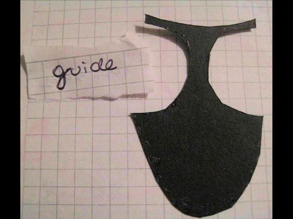Keep cut out for guide