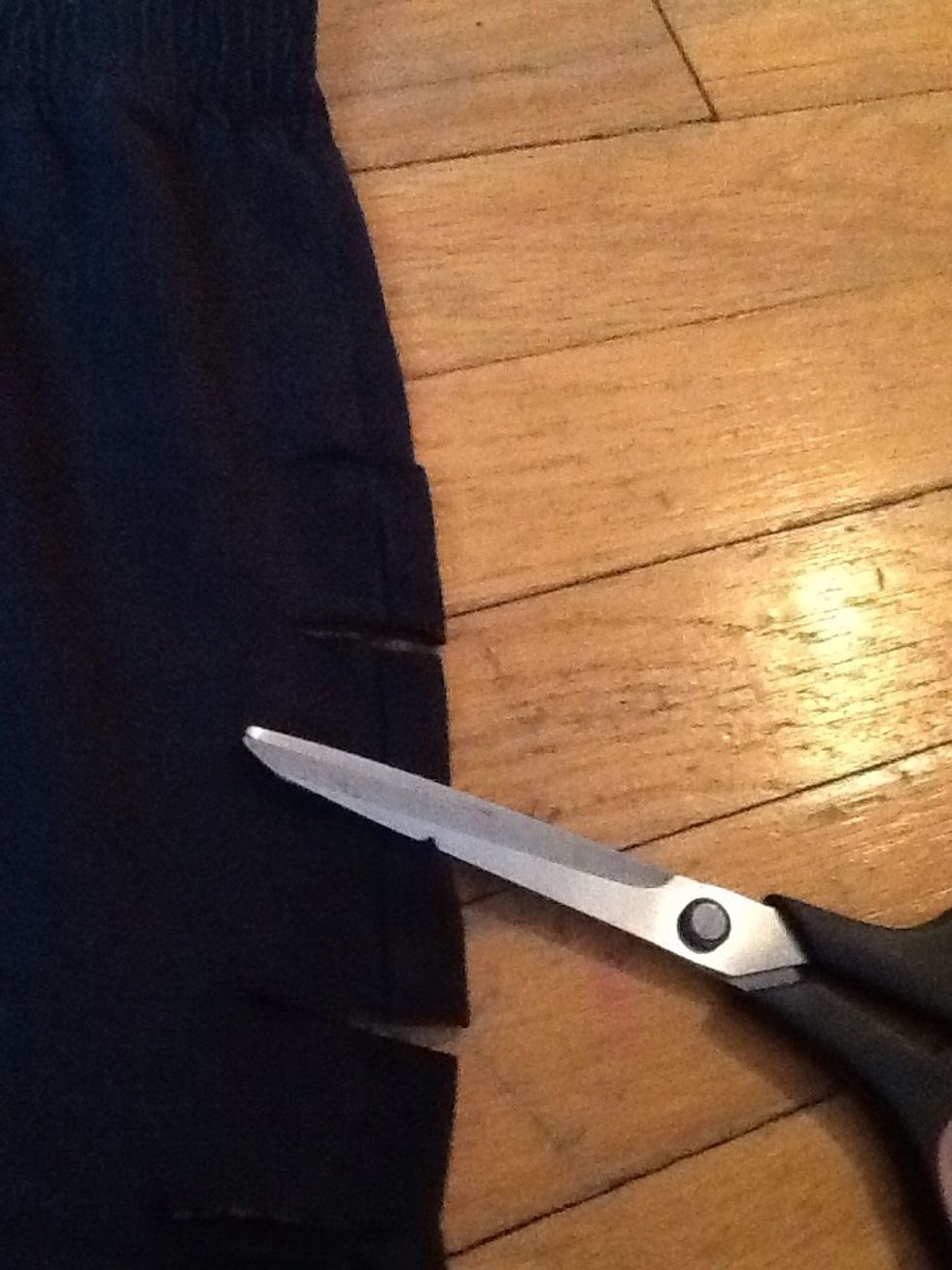 Keep cutting slits until you find your desired length/amount of ties