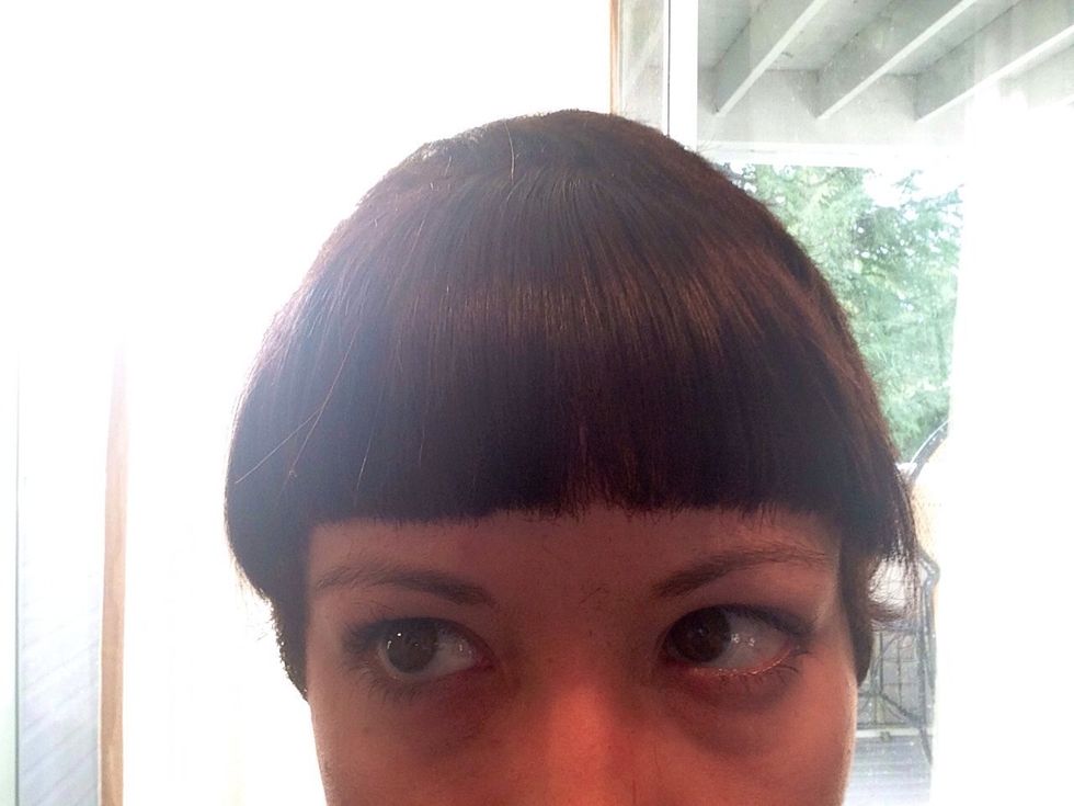 Keep cutting till all straight. Remember: You cant redo. So cut long, and restart if not short enough.