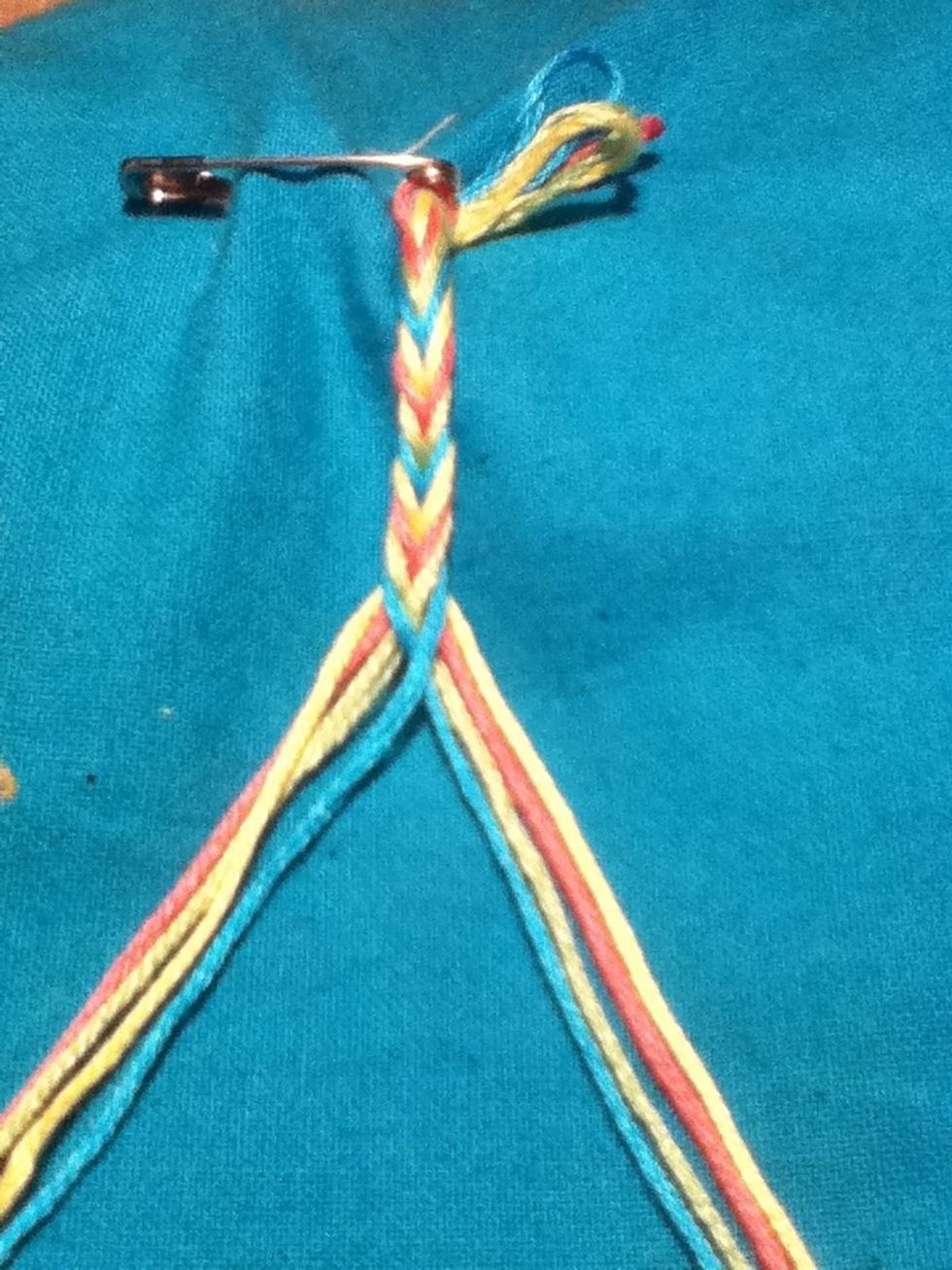 Keep doing that with every thread and every time you think it's loose pull on both sides to make it tighter