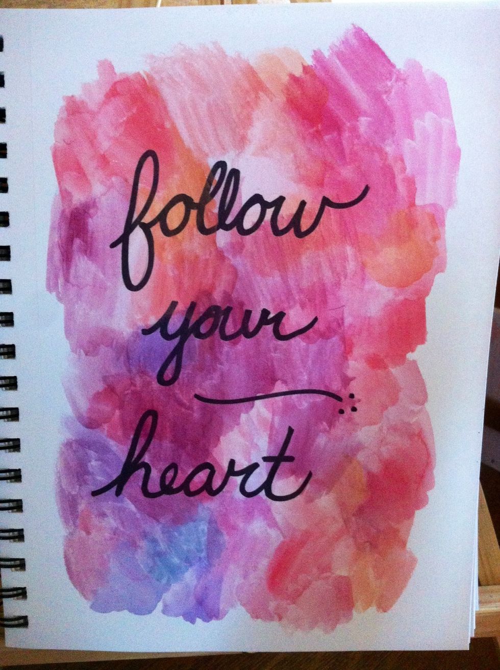 Keep extending the colors toward the other corners until you have achieved a generally rectangular shape.