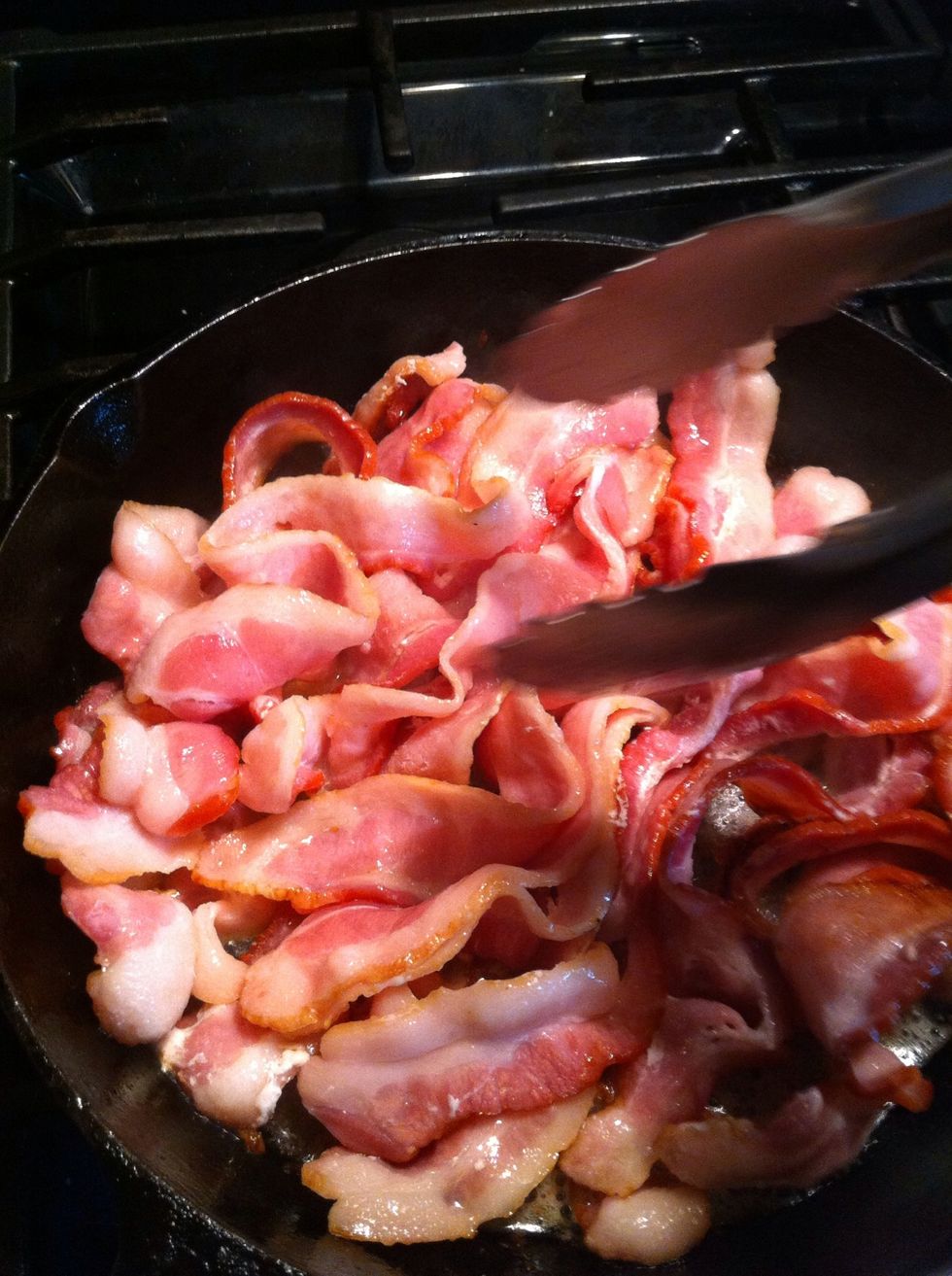 Keep flipping until all pieces have started browning.