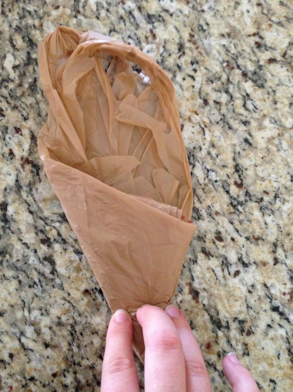 Keep folding the triangle until you reach this high up.