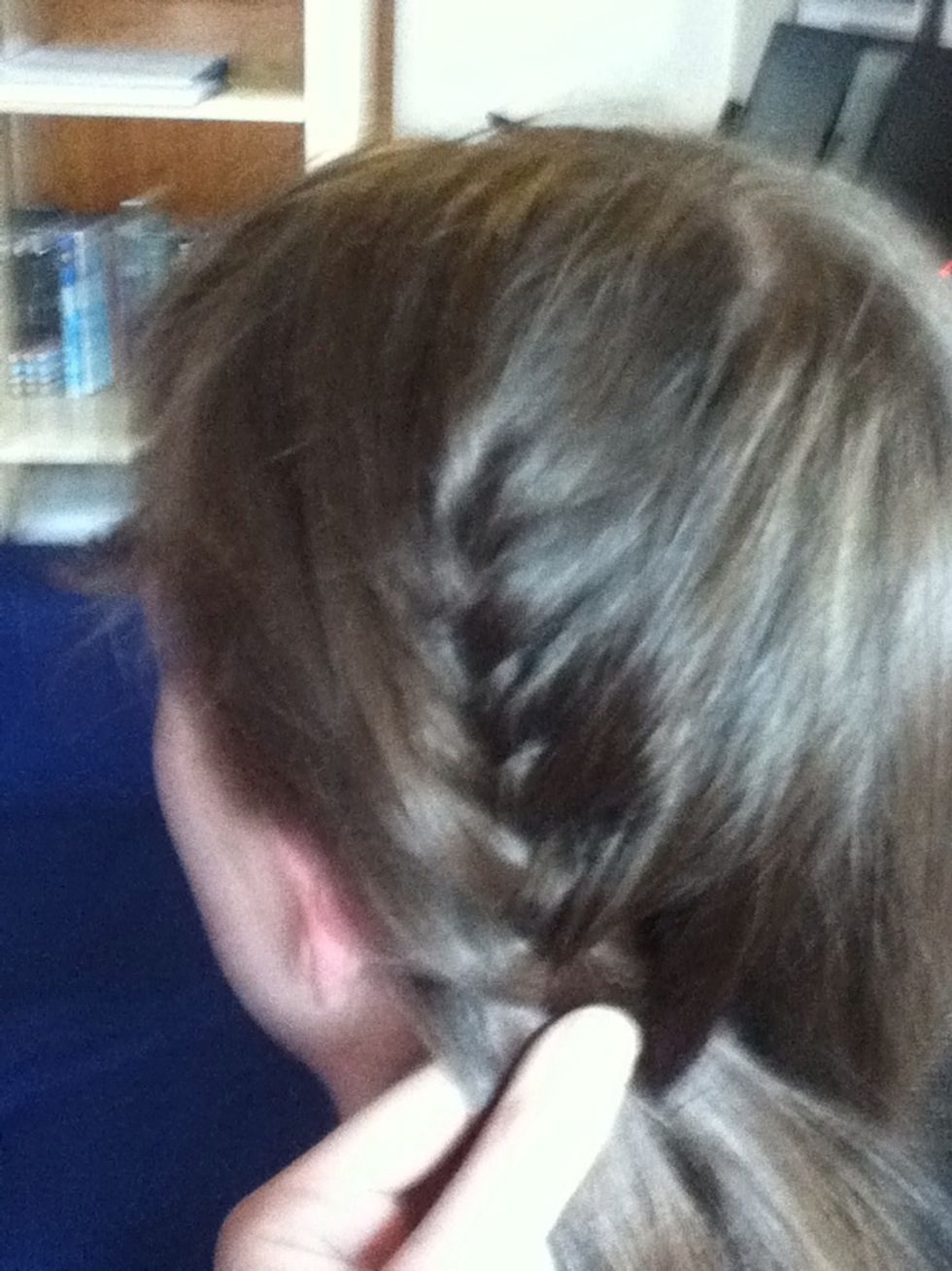 Keep going! Make sure to braid tightly, so the braid stays neat.