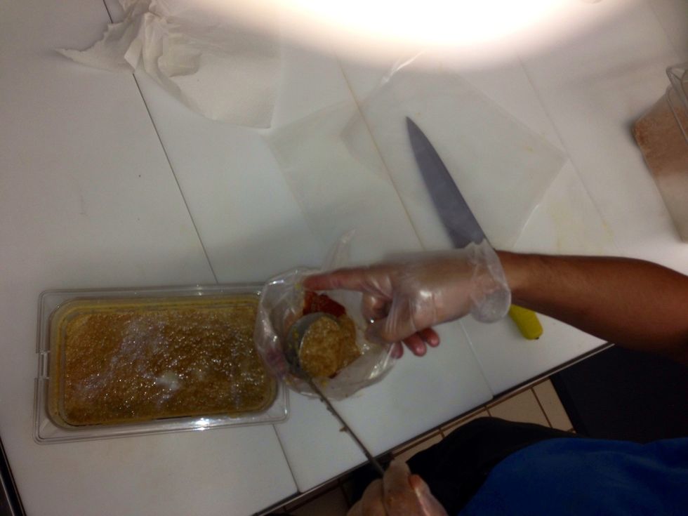 Keep going until all the bags are filled.