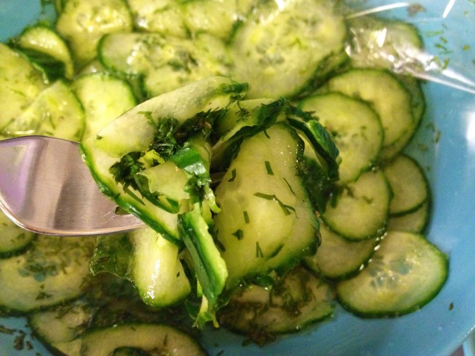 Keep in a jar in the fridge until you have something to serve it to, such as: