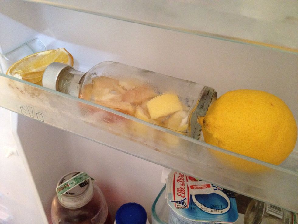 Keep in fridge for atleast 2 weeks for it to be infused (Its a pain to wait! But its worth it!)