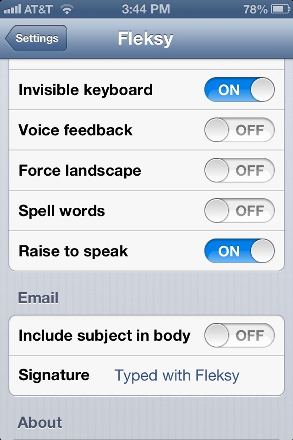 Keep in mind this was designed for the blind. You'll hear a voice over when the app starts. I suggest you leave it on at first to learn. It can be turned on/off in setting/Fleksy.