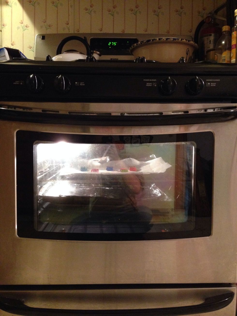 Keep in the oven for around 7-8 minutes while keeping a close watch on them