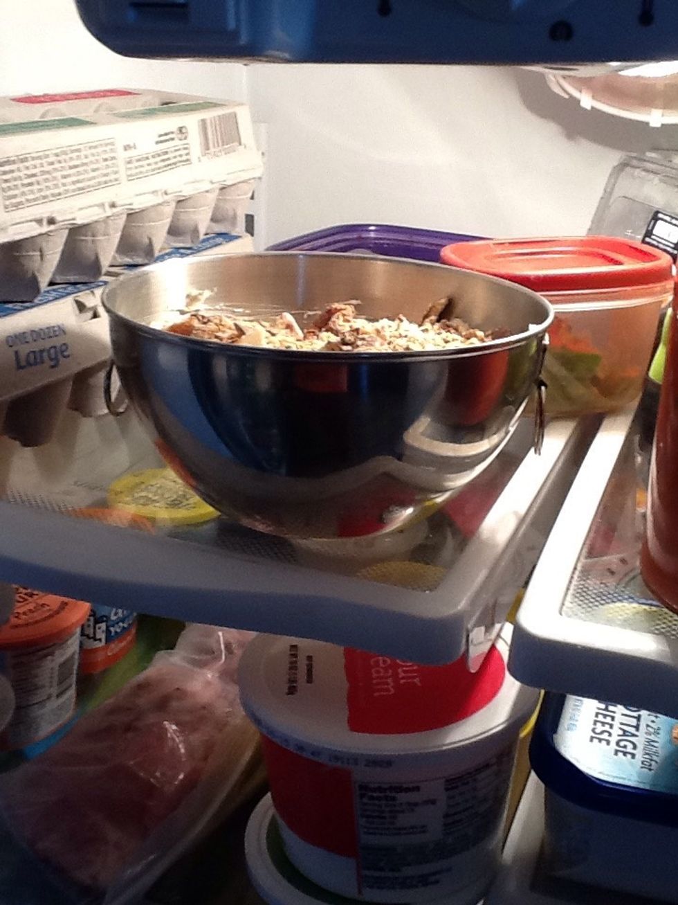 Keep in the refrigerator and serve with pretzels