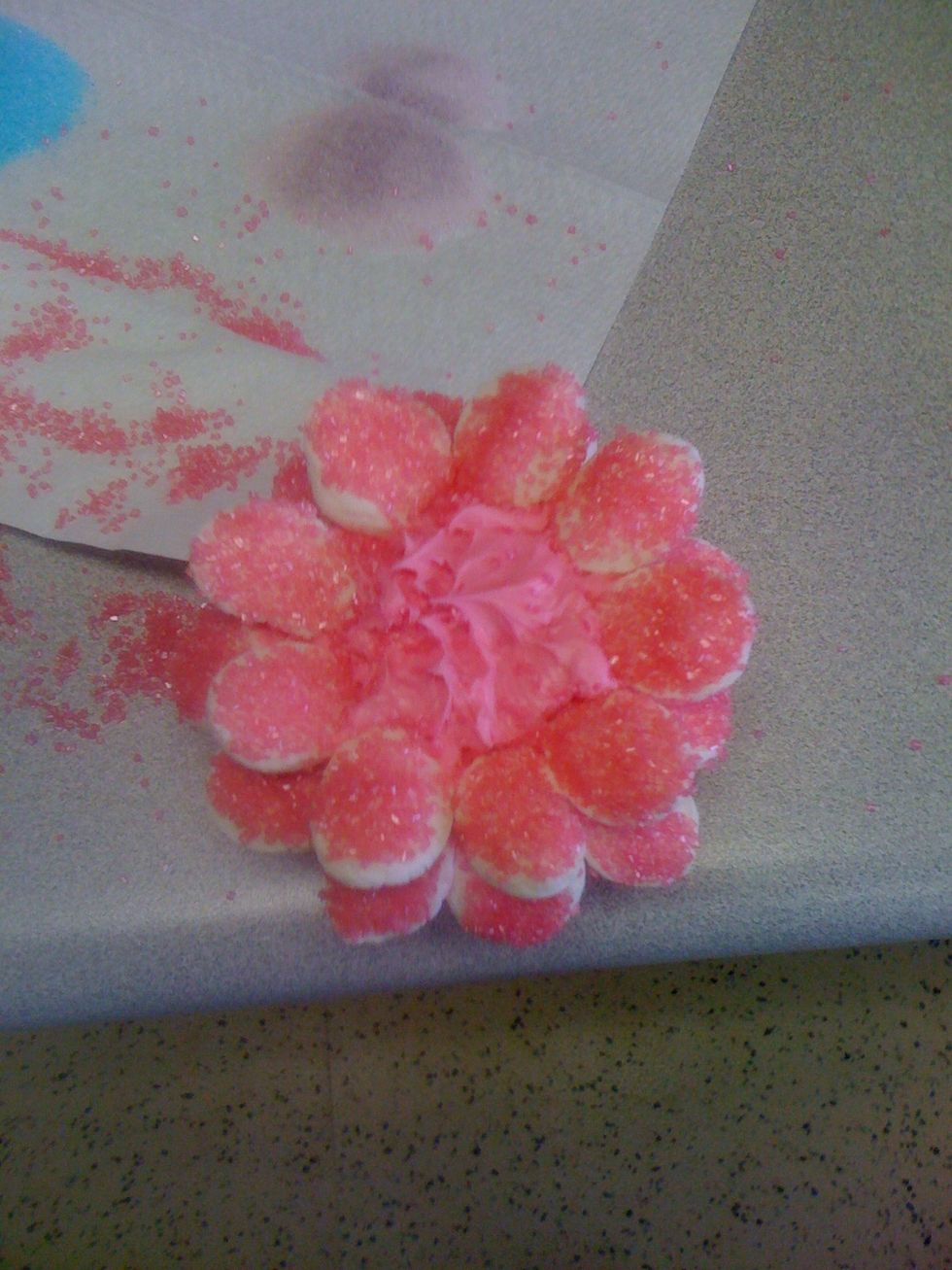 keep layering the petals upwards