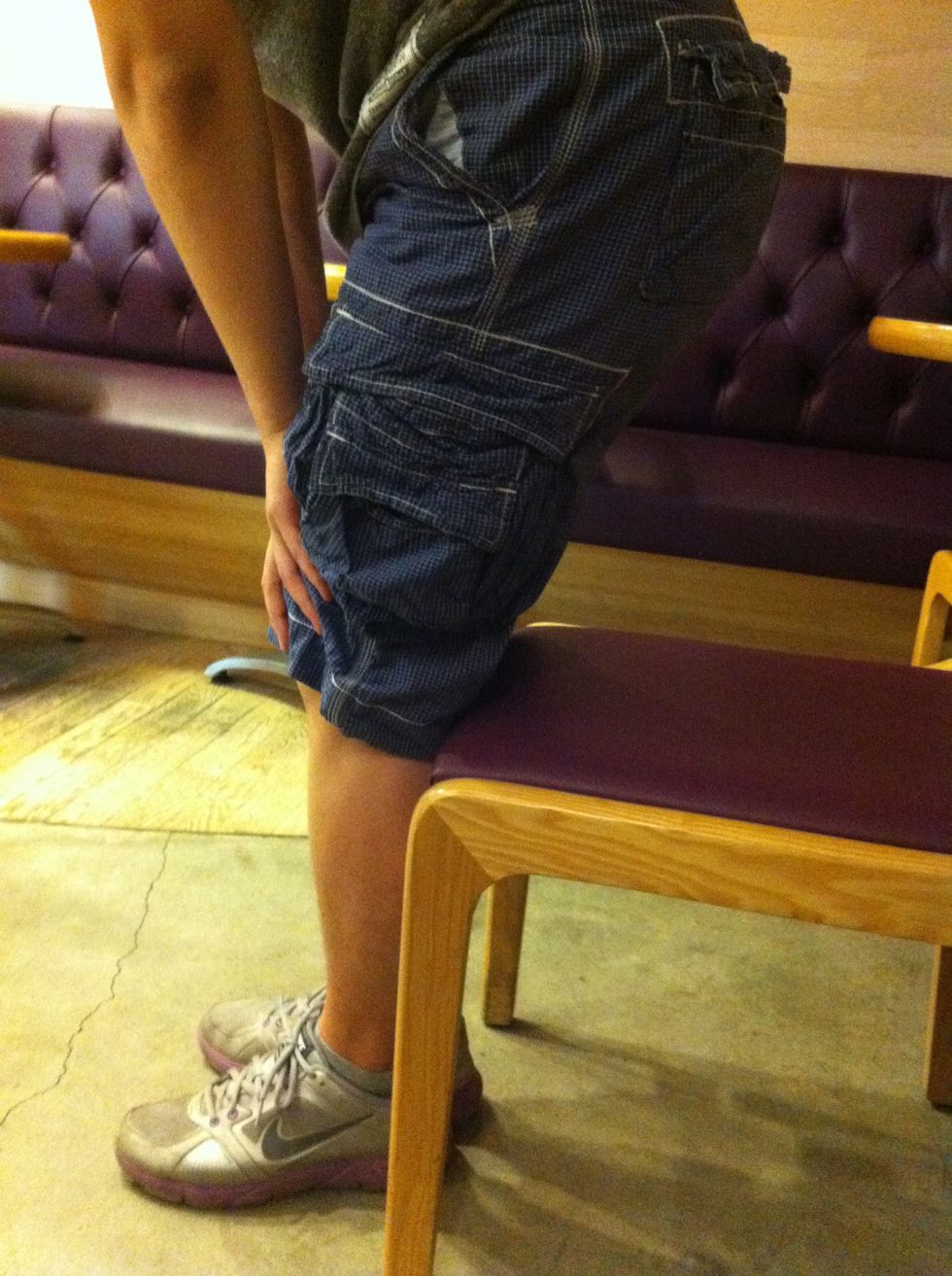 Keep leaning while focusing on your toe but try not to fall down.