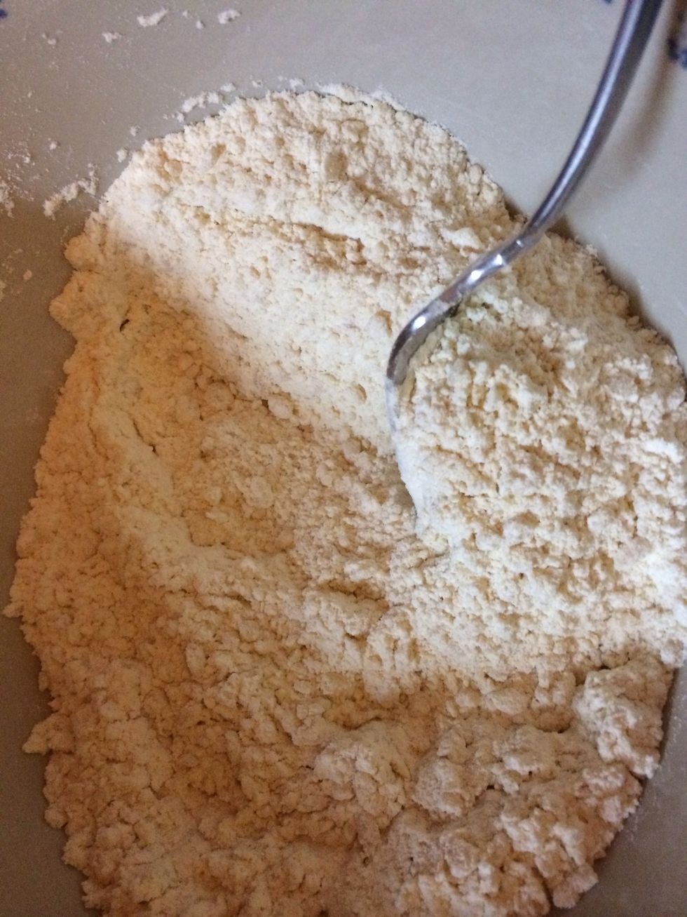 Keep mashing those until fine texture again.