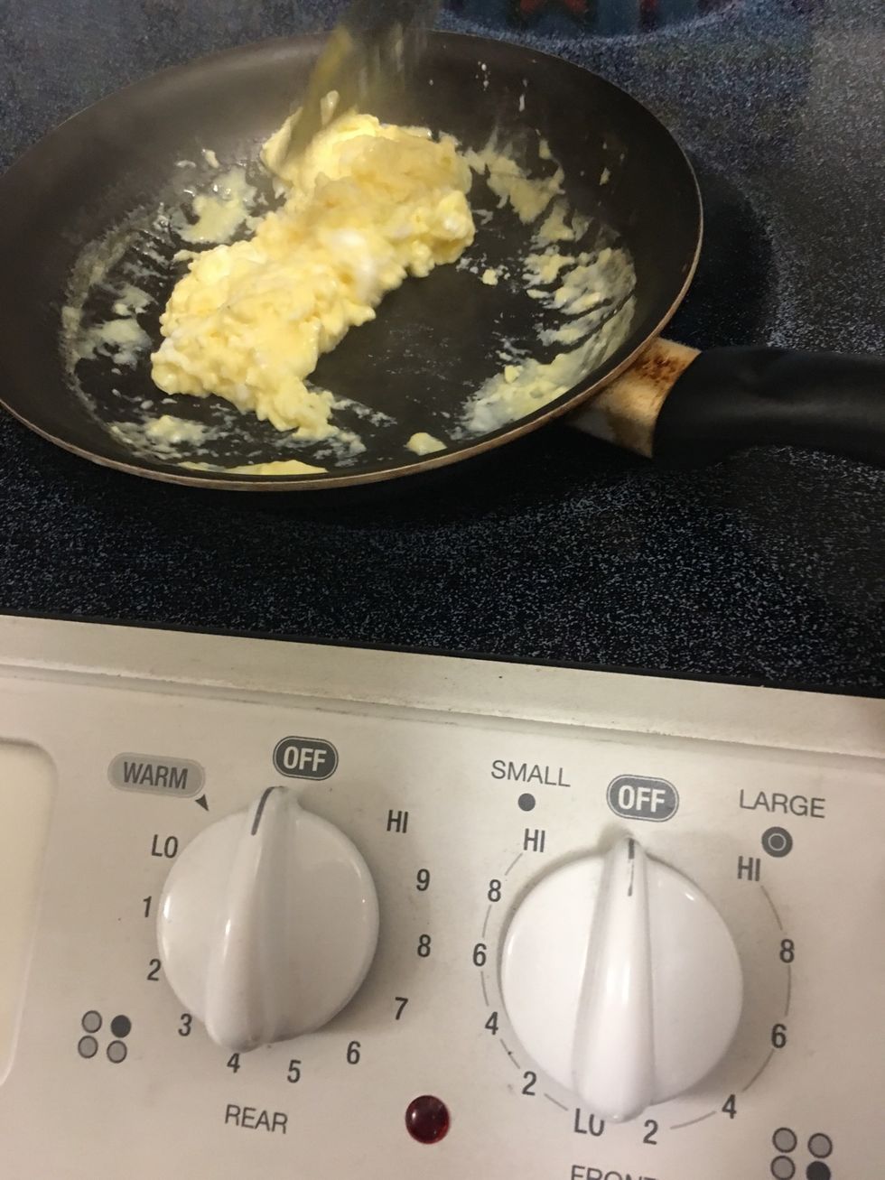 Keep mixing in until firm.