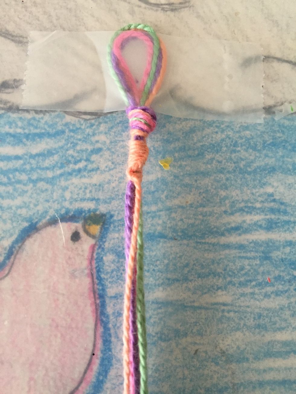 Keep on repeating this step until you get your bracelet to the right length