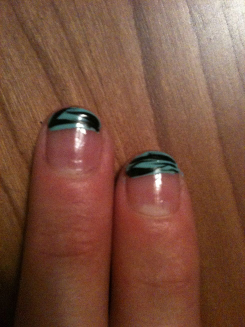 Keep painting black stripes back and forth until you are happy with what you have.