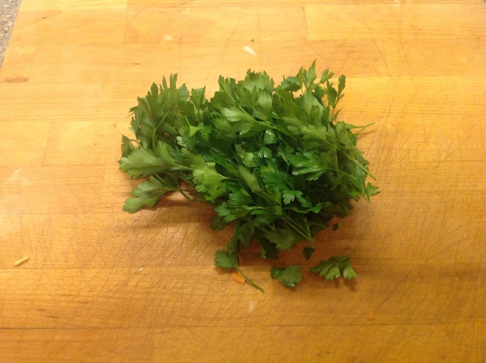Keep some parsley aside to finish your soup