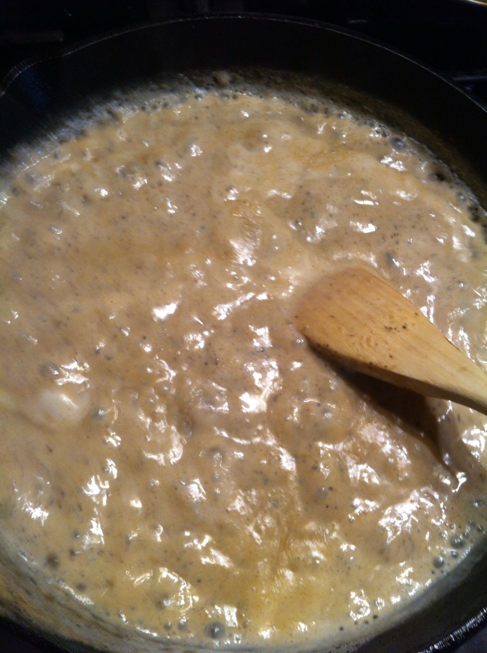 Keep stirring till bubbles. Now ..you guessed it...keep stirring.