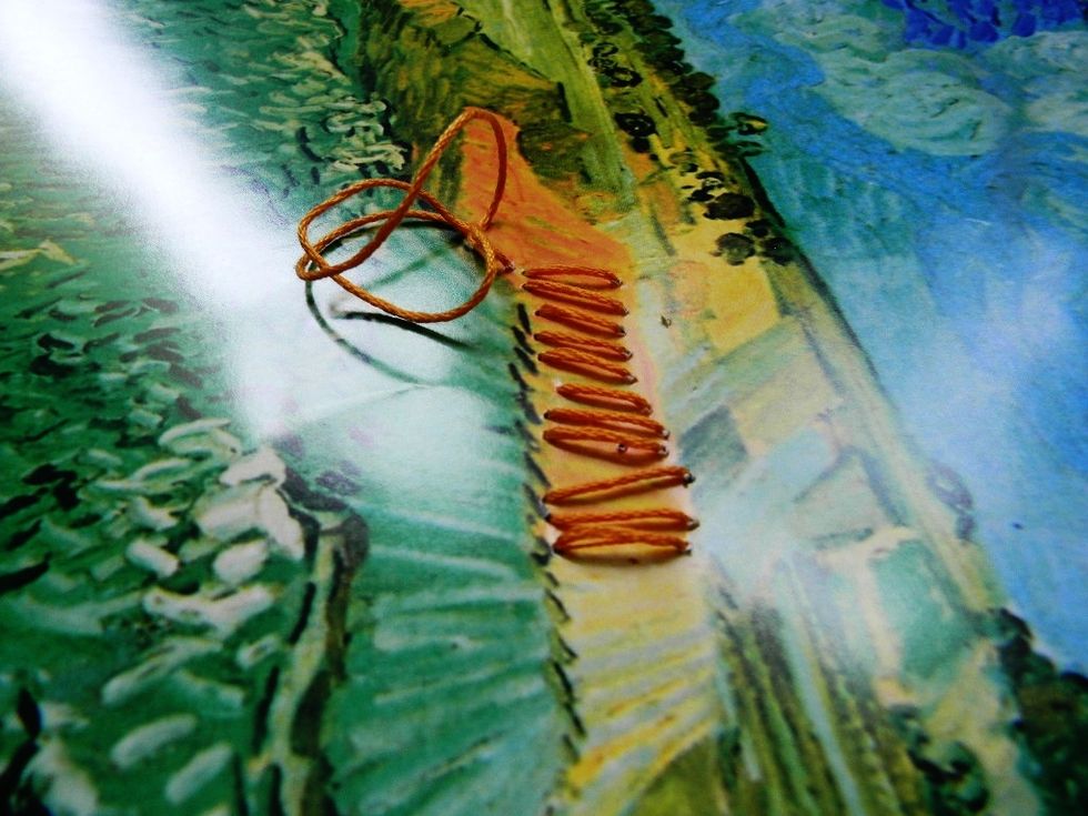 Keep stitching along the area until you're satisfied with the texture.