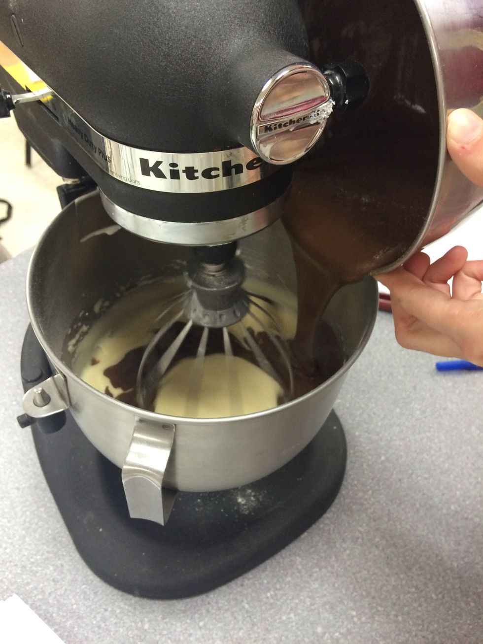 Keep the kitchen add speed on slow, otherwise if it is going to fast, chocolate will fly out of the bowl and all onto you and your counter.