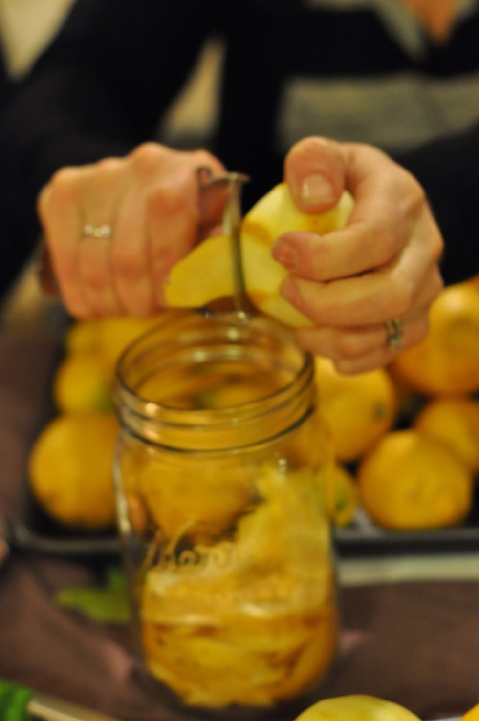 Keep the lemon peel in the jar