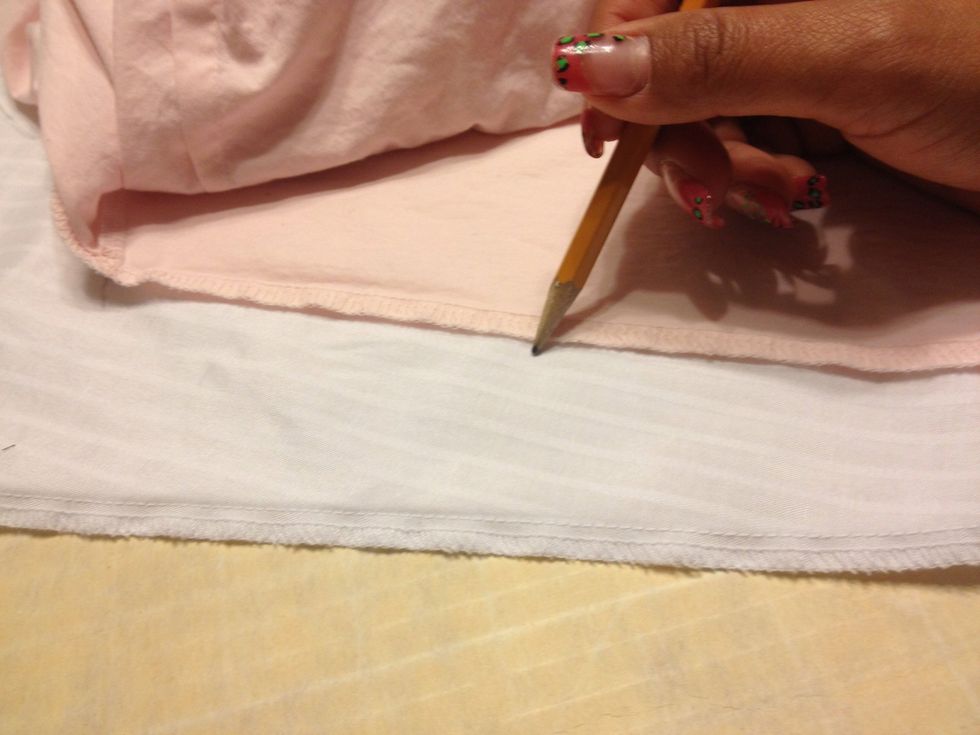 Keep tracing the sleeve all the way to the wrist.