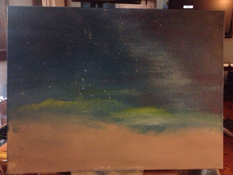 Keep working your stars. If some look to unreal, dab them with your pinky.